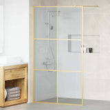 Walk-in Shower Wall Gold 115 x 195 cm Tempered Glass 42022055