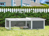 Rabbit Hutch Guinea Pig Hutch Wooden Small Animal Cage Rabbit Run Duck House with Openable Roof for T3398P350059