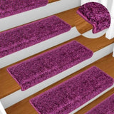 Stair Mats 20 pcs 65x21x4 cm Violet Rectangular Edge 3365856
