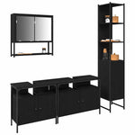 Bathroom Furniture Set 4 pcs Black oak 33 x 33 x 185.5 cm 3334406
