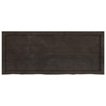 Table Top Dark Brown 120x50x cm Treated Solid Wood Oak 3156437