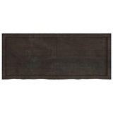 Table Top Dark Brown 120x50x cm Treated Solid Wood Oak 3156437