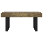 ZNTS Coffee Table Dark Brown and Black 90x45x40 cm MDF and Iron 286100