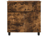 Bathroom Vanity Unit Smoked Oak 60 x 35 x 80 cm Engineered Wood 889420