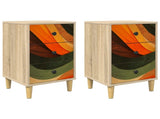 Bedside Cabinet ZAANDAM 2 pcs Sonoma Oak 36 x 33 x 60 cm 8007292