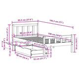 Bed Frame without Mattress 90x190 cm Single Solid Wood Pine 3301565