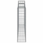 Arched Gabion Baskets 9 pcs 300x30x120/140 cm Galvanised Iron 3146546