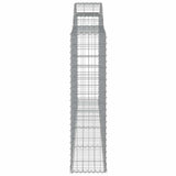 Arched Gabion Baskets 9 pcs 300x30x120/140 cm Galvanised Iron 3146546