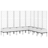 Garden Planter with Trellis White 200x160x142 cm PP 367944