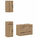 3 Piece Bathroom Cabinet Set UTRECHT Artisan Oak 3417818