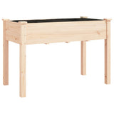 Wheeled Planter with Liner 118x59x80 cm Solid Wood Fir 3157826