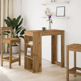 ZNTS Bar Table with Racks Artisan Oak 102x50x103.5 cm Engineered Wood 854363