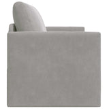 Folding Sofa Bed Light Grey 124 x 71 x 78 cm Velvet 42030515