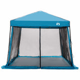 Camping Tent Set Folding 2 pcs Blue Taffeta and Fabric 3337170