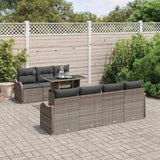 Garden Sofa Set with Cushion Manual 8 pcs Grey Poly rattan 3357142