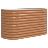 Garden Raised Bed Brown 160 x 80 x 81 cm Steel 42011328