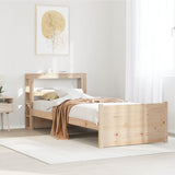 Bed Frame with Headboard without Mattress 75x190 cm Small Single 3306005