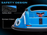 Angry Bird Licensed Waltzer Car, 12V Kids Bumper Car w/ Joysticks, Remote, Music LED Lights, Blue T3398P378941