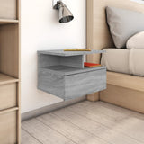 Floating Nightstand 2 pcs Grey Sonoma 40x31x27 cm Engineered Wood 815315