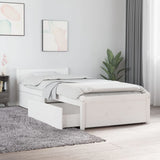 Bed Frame without Mattress with Drawers White Small Single 3103474