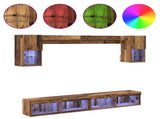 TV Wall Units with LED with LED 6 pcs Old Wood Engineered Wood 3402955