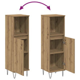 Bathroom Cabinet Artisan Oak 30x30x100 cm Engineered Wood 857209