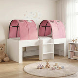 Bed with Tunnel 4 pcs White and Pink Engineered Wood 3423524