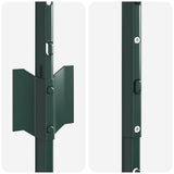 Green Fence Posts 44 pcs Green Metal 3335923