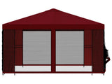 Garden Gazebo with Sidewalls 3 x 3 m Burgundy 900371