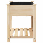 Garden Planter Beige 60.5 x 60 x 76.5 cm Solid fir wood 42006577