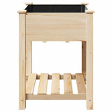 Garden Planter Beige 60.5 x 60 x 76.5 cm Solid fir wood 42006577