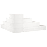 Garden Planter 4-Tier 80.5x79x36 cm White Solid Wood Pine 825318