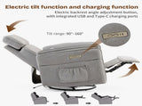 Electric Power Recliner Chair, 300&deg Swivel Rocker, Adjustable Headrest & Foldable Armrests, 330 15582255