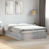 Bed Frame without Mattress Grey Sonoma 135x190 cm Double 3281040
