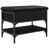 Shoe Bench Black 62x42x45 cm Engineered Wood 835187