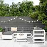 8 Piece Garden Sofa Set White Solid Wood Pine 3250557