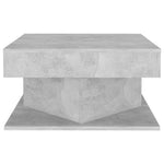 ZNTS Coffee Table Concrete Grey 57x57x30 cm Engineered Wood 808372