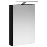 Bathroom Mirror Cabinet with Door Black Oak 40 x 10.5 x 60.5 cm 889032