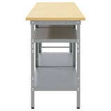 Work Bench Set 3 pcs Beige and Grey Powder-Coated Steel 3321391