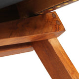 Folding Relaxing Chair Brown Real Leather 246363