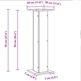 Speaker Stands 2 pcs Black Oak 30 x 30 x 95 cm Engineered Wood 868057