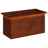 Garden Planter with LED Rusty 40 x 80 x 40 cm Weathering Steel 8008166