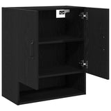 Wall Cabinet Black Oak 60 x 30 x 70 cm Engineered Wood 862798