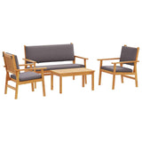 Garden Sofa Set 4 pcs Brown 75 x 45 x 38cm Solid Acacia wood 3325228