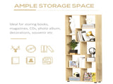 8-Cube Bookcase, Tall Display Shelf, Standing Storage Rack for Study Room, Living Room, 70 x 24 x T3398P344644