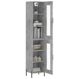 Highboard Concrete Grey 34,5x34x180 cm Engineered Wood 3199437
