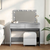 Dressing Table with LED Grey Sonoma 100x40x120 cm 848211