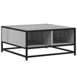 ZNTS Coffee Table Grey Sonoma 60.5x60.5x30 cm Engineered Wood and Metal 848767