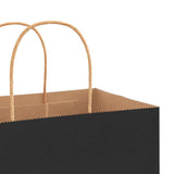 Paper Bags 250 pcs with Handles Black 26x12x35 cm 4101646