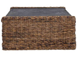 Coffee Table Natural 110 x 55 x 35 cm Solid Mahogany Wood 42011581